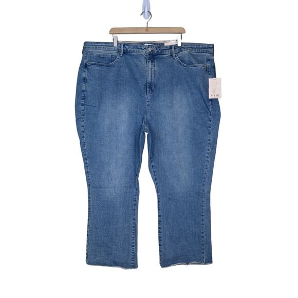 NYDJ Womens 28W High Waist Fray Hem Crop Slim Bootcut Lift Tuck Technology Jeans - Picture 2 of 14